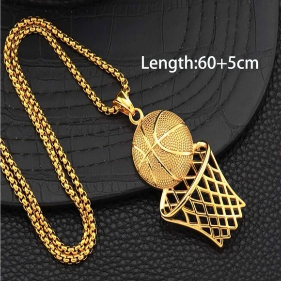 Basketball pendant adjustable collarbone chain - Picture 3 of 4